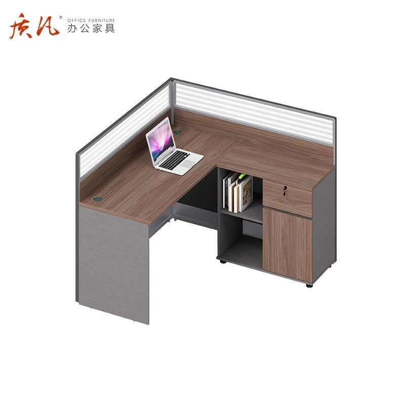质凡简约员工职员桌多人办公屏风桌 U型双人位办公桌