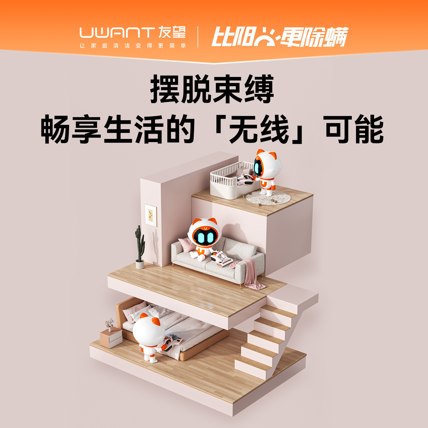UWANT 无线智能除螨仪M100 pro茱萸粉-高清大图