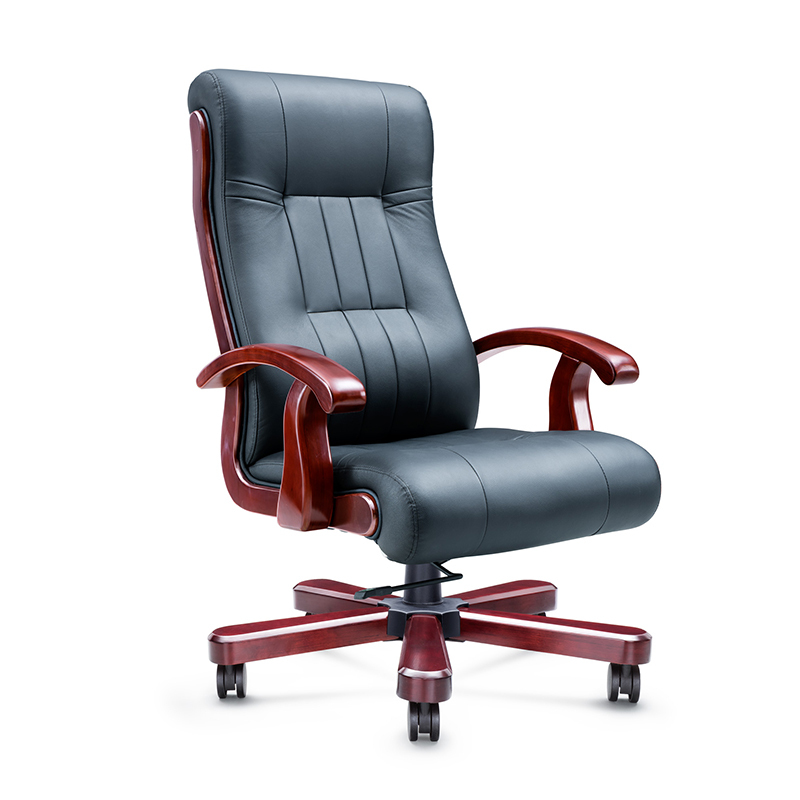 慕岛办公椅班椅黑色牛皮ct7161