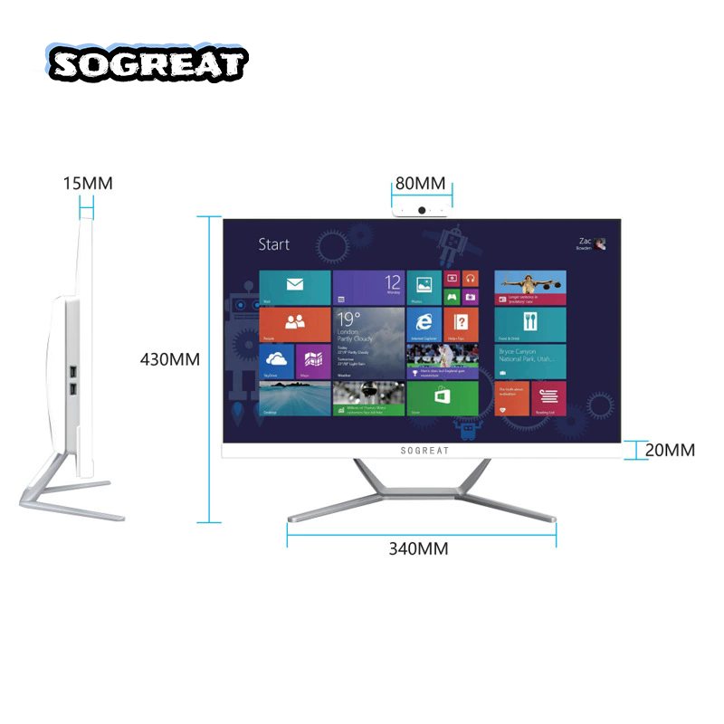 SOGREAT 一体机电脑兆芯KX-U6780A/16G/512G/SGX22Q9/21.5寸台高清大图