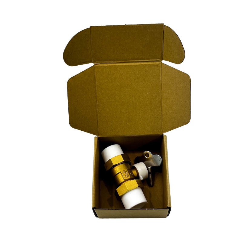 杉外山 PPR热熔暖气水管黄铜锁闭球阀 个高清大图