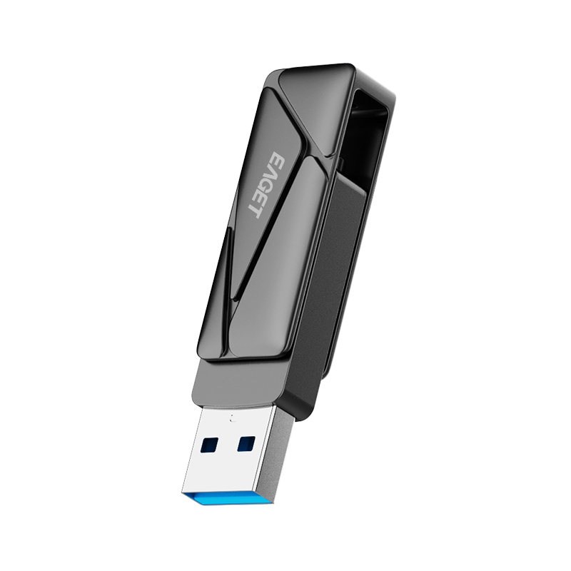 忆捷(EAGET)极速固态U盘USB3.2 Type-C双接口 读速500MB/S手机固态优盘HS66-128G