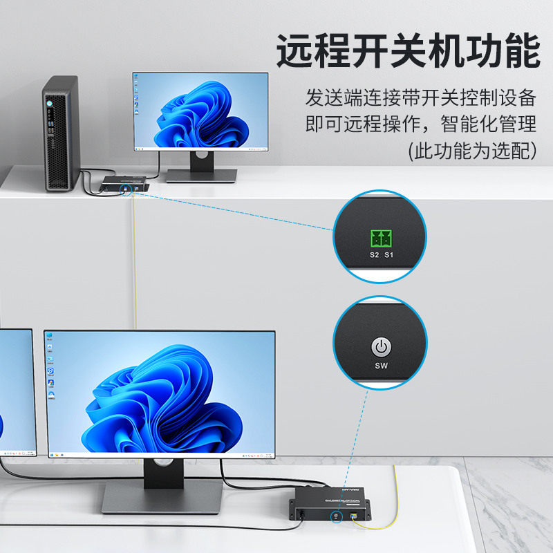 迈拓维矩 MT-GD02H 非压缩数字高清hdmi光端机带独立双向音频串口传输20公里单模单芯LC方口光纤延长器收发器高清大图