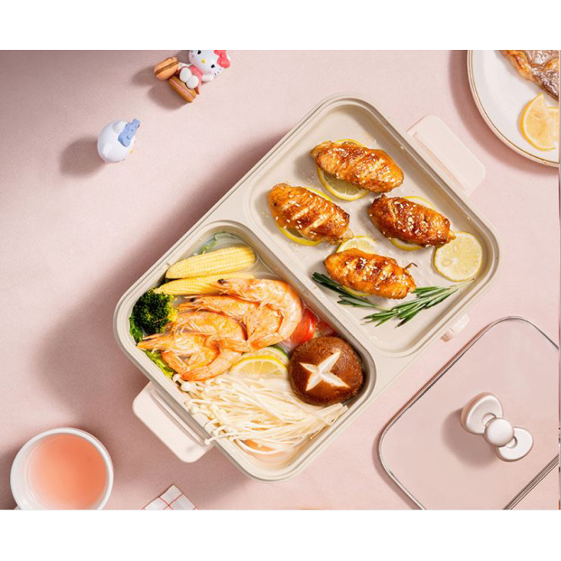 适盒A4BOX HY-6106B HelloKitty联名款涮烤一体锅 家用电煮锅 Hello Kitty联名(G)