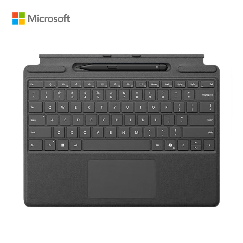 微软Surface Pro11 Pro10 Pro9 Pro8 proX原装键盘AI功能键 带copilot键原装键盘+触控笔雅典黑