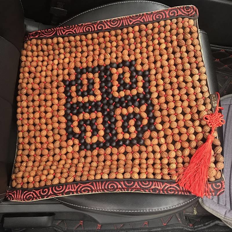 桃核汽车坐垫夏季座垫防滑免绑单片手编山桃核夏凉垫四季通用