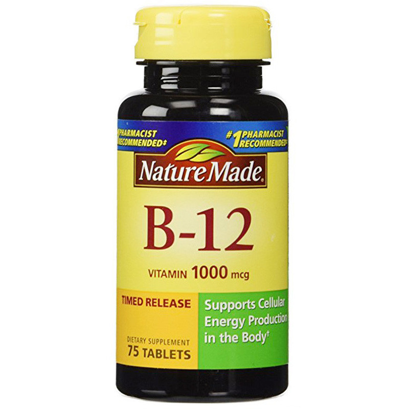 莱萃美naturemade进口维生素b121000mcg缓释软胶囊75粒