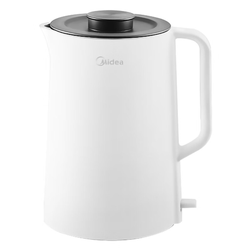 美的(Midea)电水壶家用电热水壶烧水壶双层防烫一体式无缝304食品级不锈钢速 mk-15ms03经典深空灰双层防烫