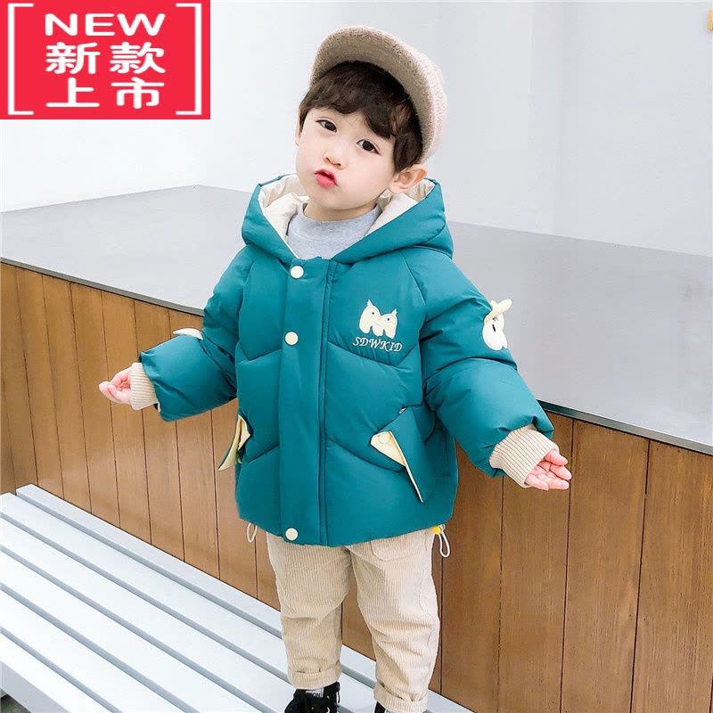 可莉允男童棉服冬季2022新款帅气儿童羽绒棉洋气加厚棉袄中小童宝宝冬装图片