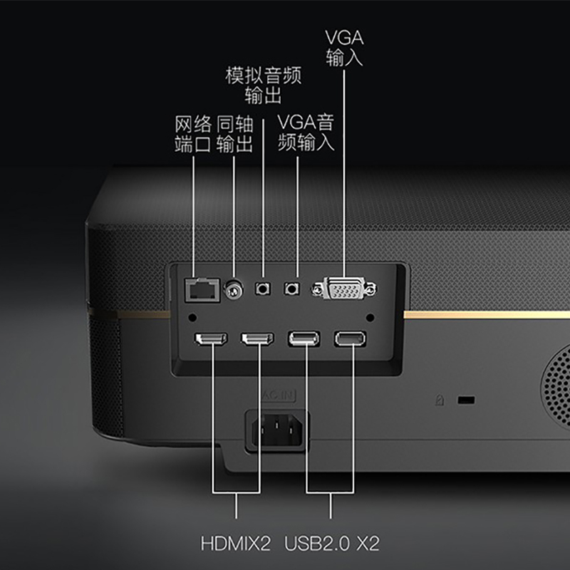 长虹(CHANGHONG) 激光电视v8s A+级 真4k超高清家用安卓智能无线客厅家庭影院商务办公会议室超短焦投影仪 长虹V8S+100吋菲涅尔硬屏+高清线