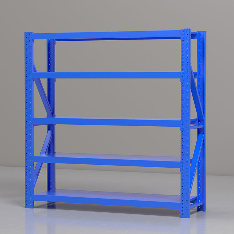臻远ZYJJ-HJ-072仓储货架重型货架蓝色五层主架2000*600*2000mm/500kg高清大图