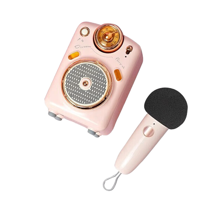 小魔女无线家用k歌音响 蓝牙音箱 迷你麦克风 户外便携 小收音机礼物