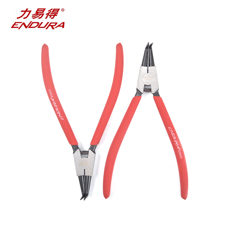 力易得(ENDURA)9寸轴用曲口卡簧钳 日式卡簧钳 E5553 1把