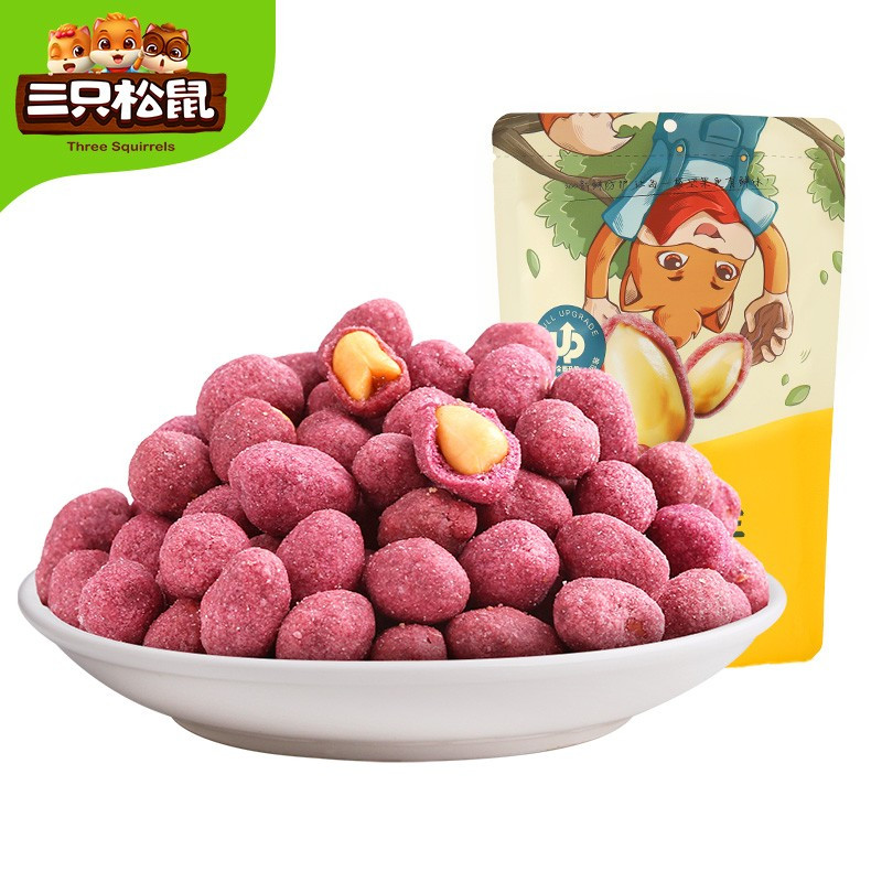 三只松鼠(threesquirrels) 紫薯花生205g 单包装