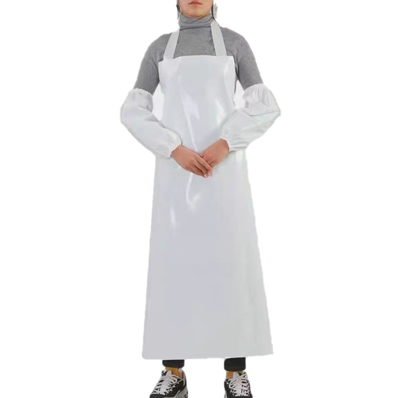 邦能之星TPU防水防油围裙耐酸碱不发硬围裙厨房干活软皮水产食品劳保围腰N510302高清大图