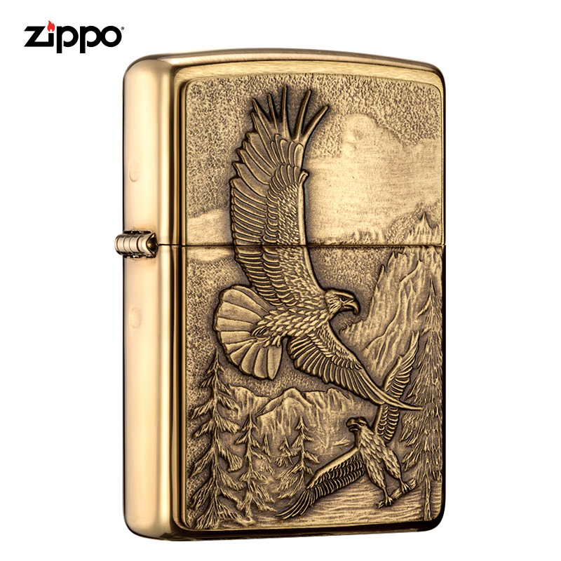zippo芝宝打火机原装ZIPPO之宝煤油打火机高山鹰20854-043099