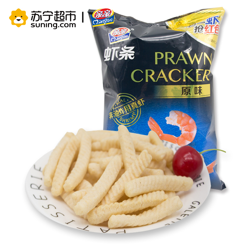 亲亲 膨化食品 虾条原味80g(休闲零食)