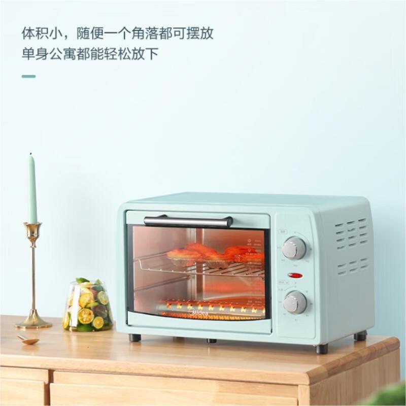 美的(Midea)家用多功能电烤箱上下独立控温4管加热烧烤便捷旋控25-40L大容量PT12B012L