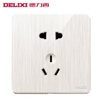 DELIXI 德力西880白开关插座大板86型pc其他拉丝珍珠白五孔电源插座开关面板套餐