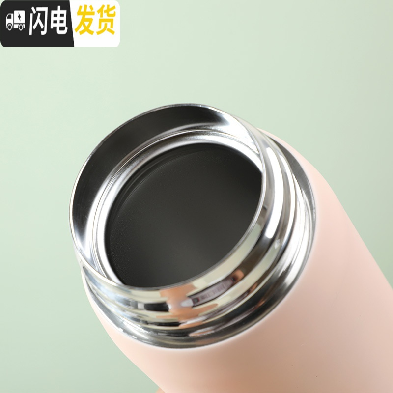 三维工匠诺米家居 直身弹盖保温杯男女便携户外不锈钢长效简约保温杯 蓝色