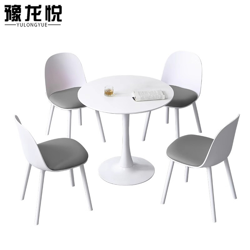 豫龙悦洽谈桌椅 洽谈会客桌一桌四椅900*900*750mm套