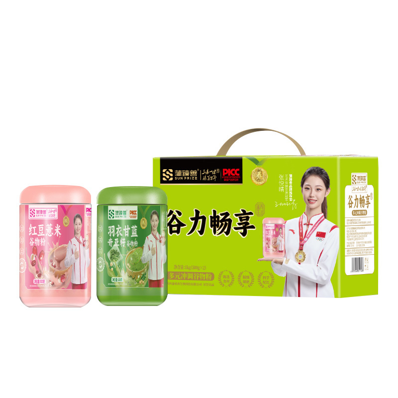 蒲臻善谷物粉谷力畅享红豆薏米羽衣甘蓝奇亚籽组合礼盒装1000g