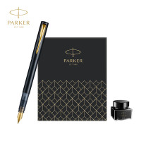 派克（PARKER）威雅XL入门级黑色金夹 墨水笔+小墨水礼盒套装