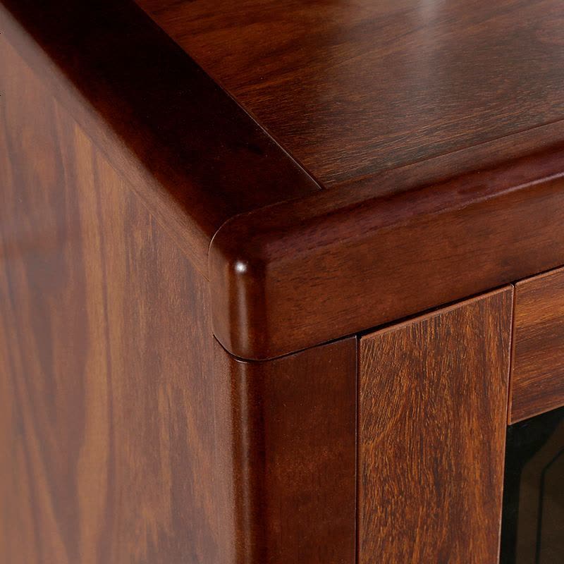 中式实木餐边柜现代简约大容量餐厅酒柜茶水柜客厅收纳柜厨房碗柜图片