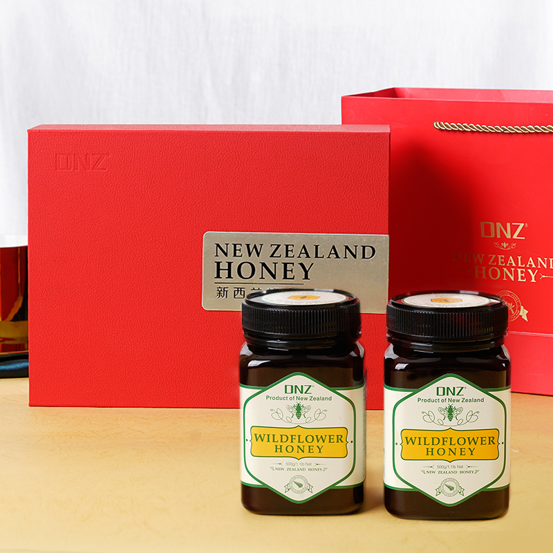 DNZ新西兰原装进口野花蜂蜜500g*2节日礼品送礼佳品送长辈客户父母实用礼物