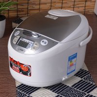 虎牌(tiger)微智能电饭煲 JAX-B10C 3L 三维全方面加热 黑圆弧内锅 不粘锅图层 家用预约定时电饭锅