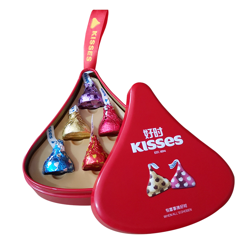 hersheys好时巧克力好时6粒铁盒婚庆喜糖kisses成品巧克力喜糖礼盒装