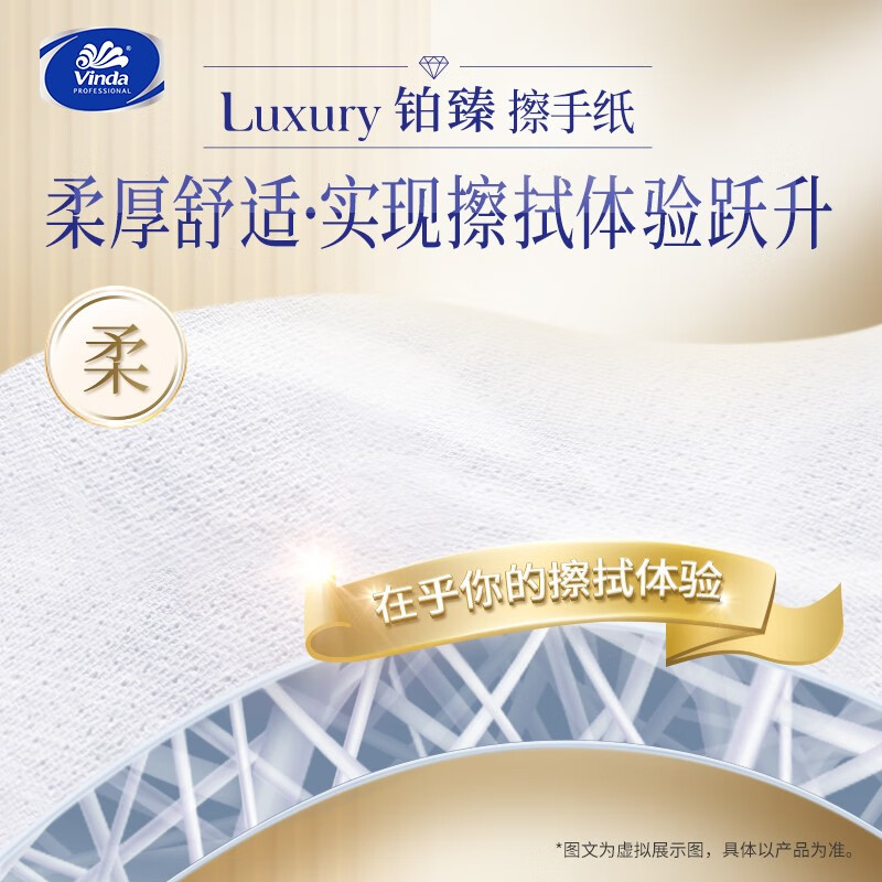 维达(vinda)维达150抽2层维达商用铂臻系列三折擦手纸(1×20)装/箱VS2861-20高清大图