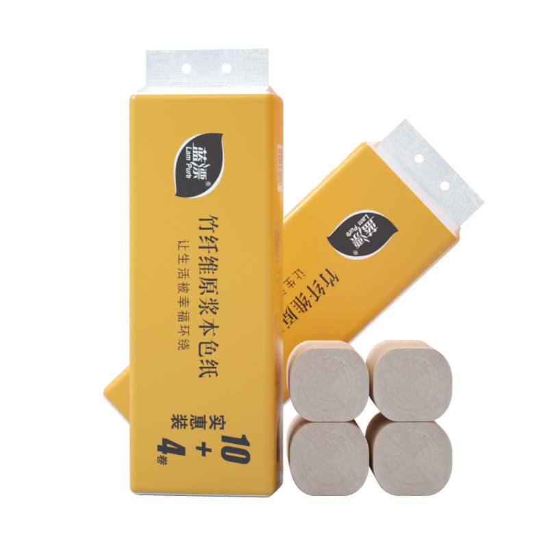 蓝漂 LP-20531本色扁卷纸14卷装*3提高清大图