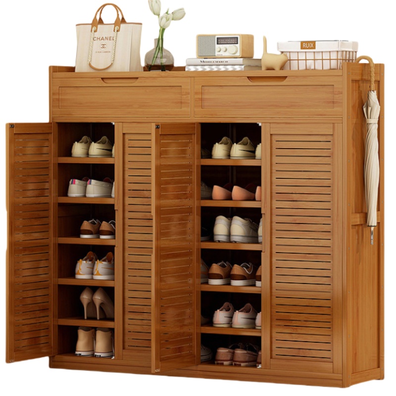 攸形鞋柜四门八层1180*320*1120mm个高清大图