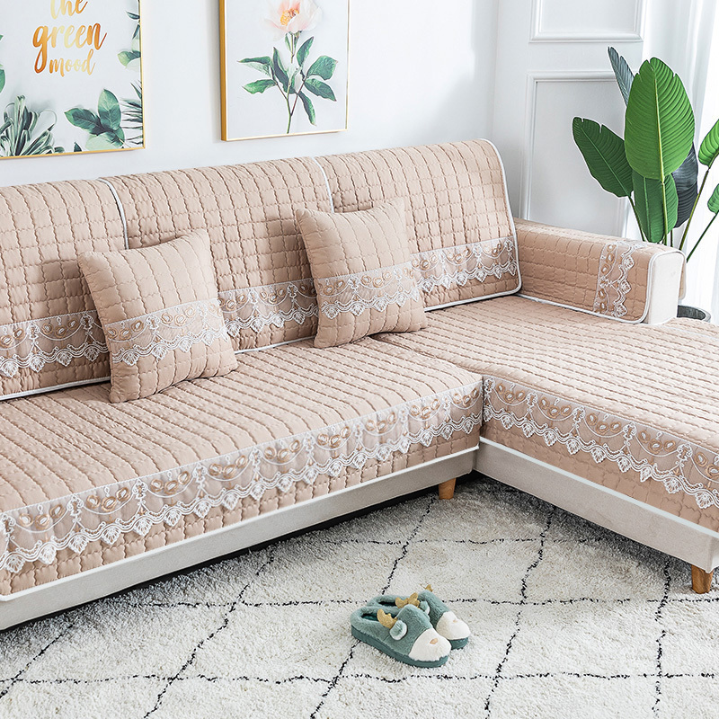 家柏饰(CORATED)四季通用防滑沙发垫坐垫子布艺全包萬能沙发套罩沙发盖布沙发巾 罗兰卡 70*150cm