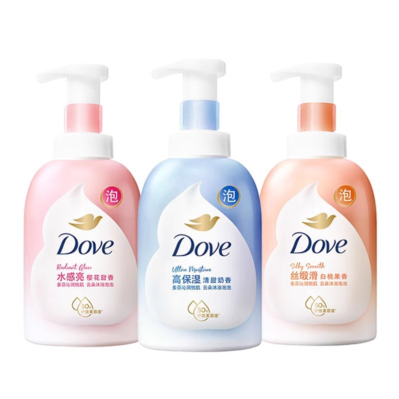 Dove/多芬樱花白桃云朵奶香沐浴泡泡沐浴露保湿补水滋润留香 [焕亮]樱花甜香400ml高清大图