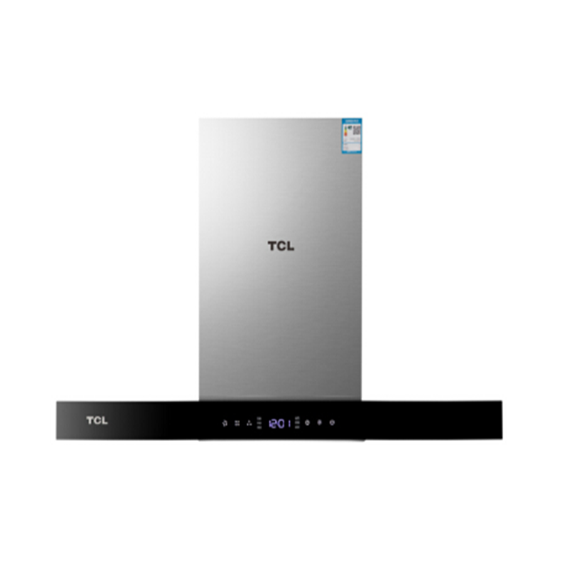 tcl油烟机cxw265tc06900mm触摸式强吸力顶吸油烟机白色风量15m06min