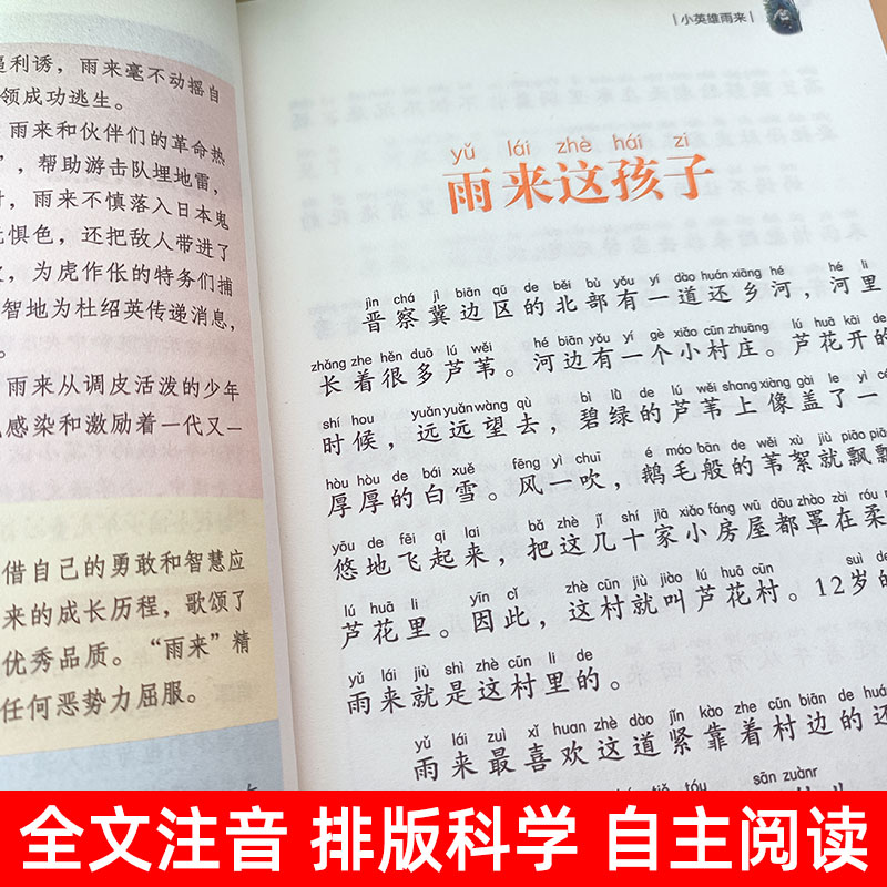 小英雄雨来 [正版]小英雄雨来注音版一二三年级红色经典书籍小学生必读课外书籍阅读经典书目儿童革命爱国主义书籍班主任老师带高清大图