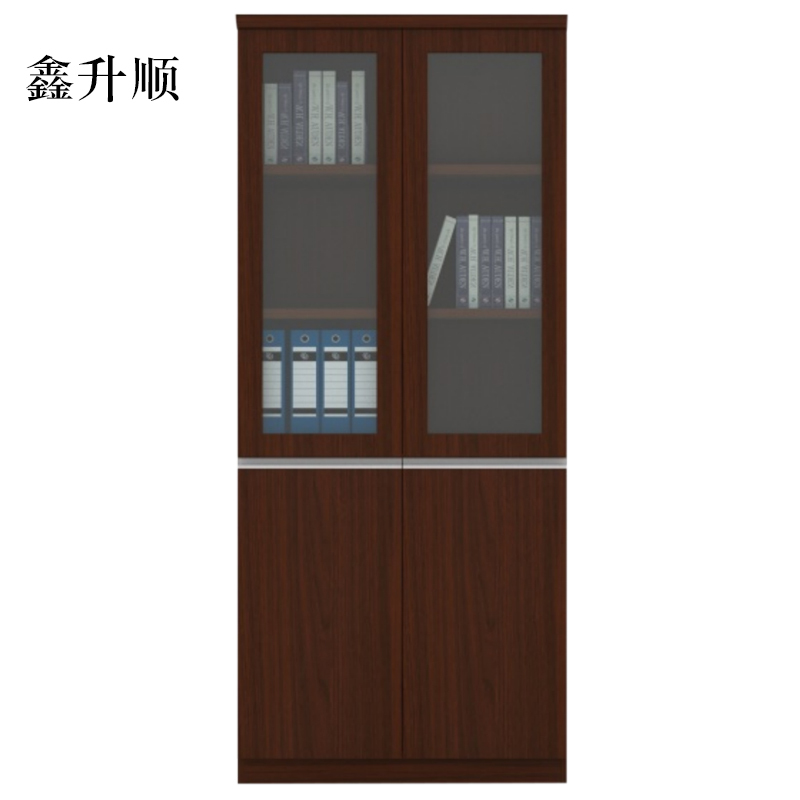 鑫升顺办公室文件柜书柜木质档案柜背景柜900*400*2000mm[工厂现做 7天内发货]