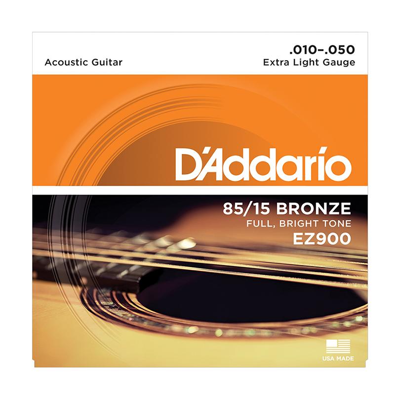 达达里奥(D’Addario)EZ900 )美国原装进口民谣吉他弦套弦琴弦 EZ900(10-50黄铜)