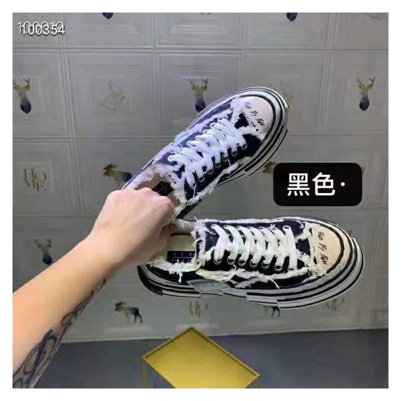 金三志吴建豪同款乞丐帆布鞋女2021春涂鸦硫化厚底半拖休闲百搭情侣板鞋帆布鞋
