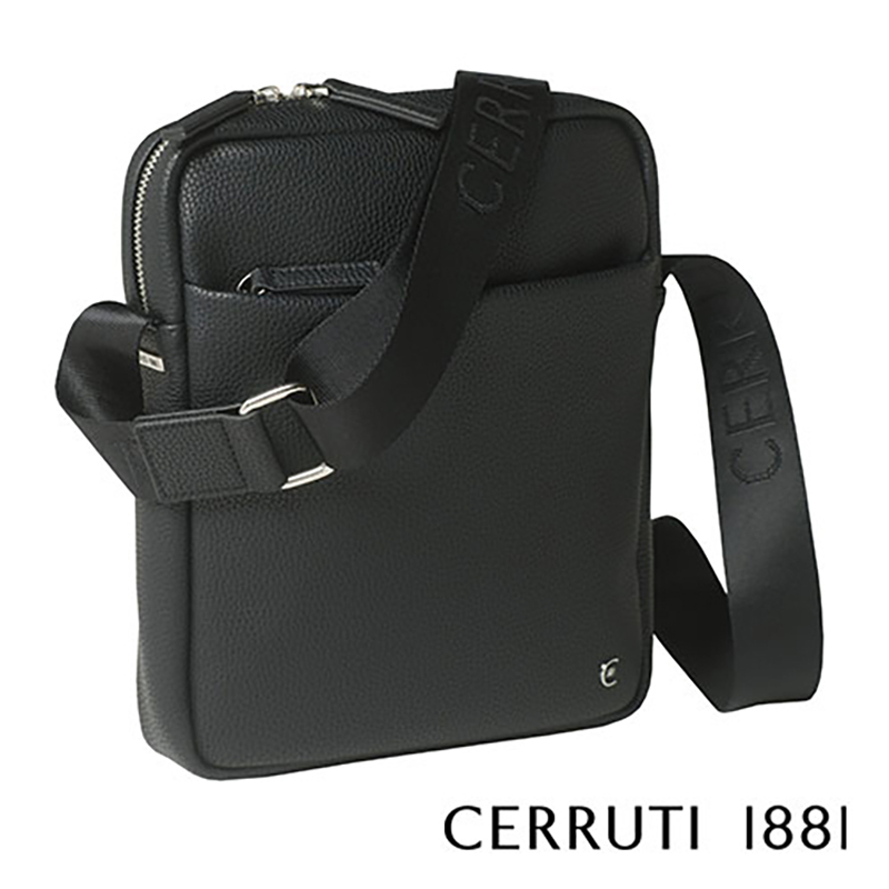 CERRUTI 1881汉密尔顿系列黑色斜挎包NTR711A