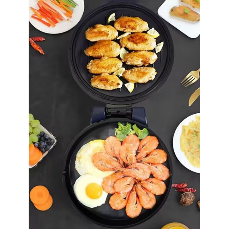 九阳多功能电饼铛JYC-P38D双面加热不粘锅家用烙馅饼烤肉大容量智能控温健康烹饪神器高清大图