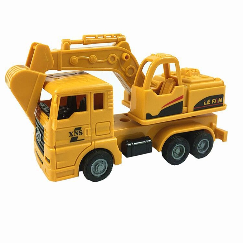 仿真挖掘机工程车吊车玩具回力小汽车儿童玩具车多款式随机一只