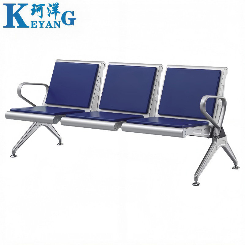 珂洋 不锈钢等候椅 三人位加垫 张高清大图