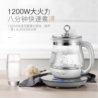 生活元素(LIFE ELEMENT)养生壶D10 1.8L隔水炖养生壶钢化玻璃面板 全自动24小时养生预约 加厚玻璃