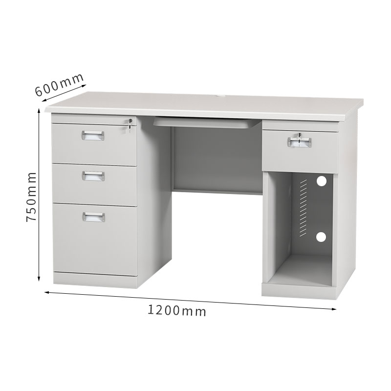臻远 ZY-GZZ-01 钢制电脑桌办公桌职员桌员工桌学生写字台1.2米A款高清大图