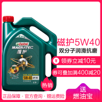 嘉实多（Castrol）机油 新科技磁护机油 汽车机油 发动机润滑油 全合成机油 SN级 新磁护 5W-40 4L