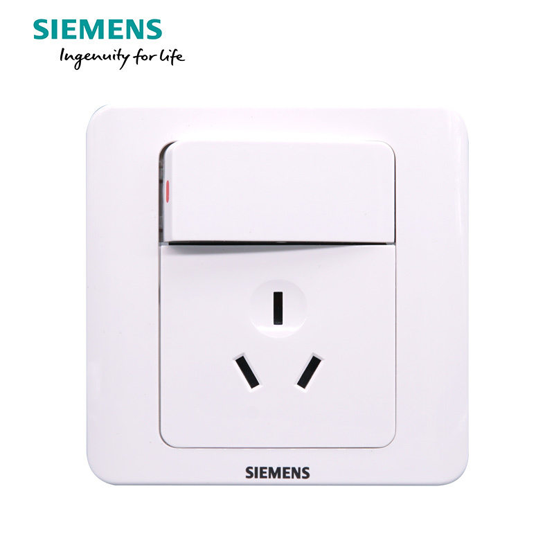 西门子(SIEMENS)开关插座 远景雅白系列一开10A三孔插座5UB01051CC1