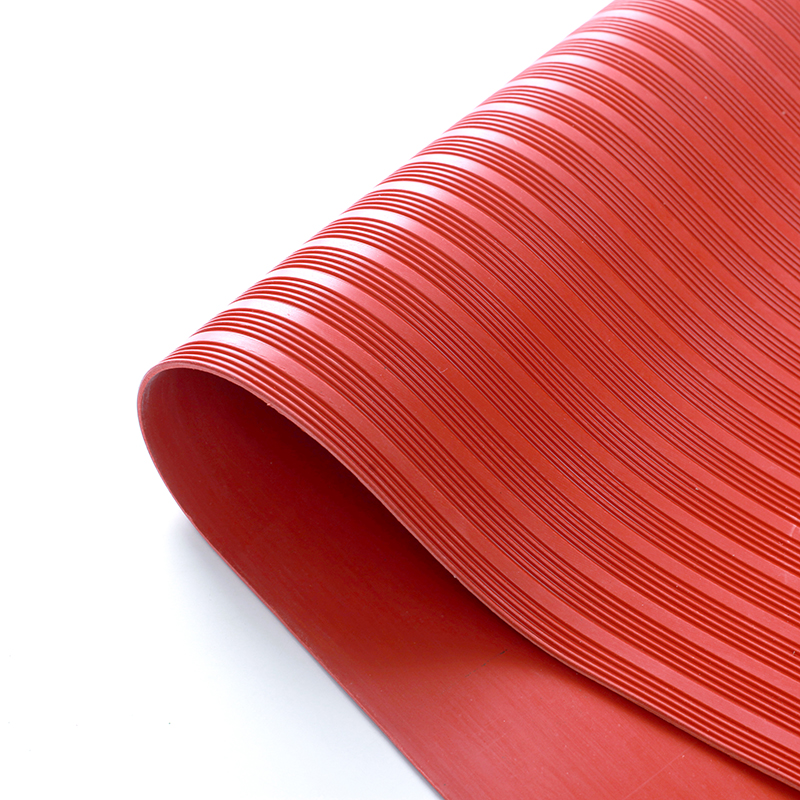 典虎 绝缘垫 红色条纹3mm*1m*5m 卷高清大图